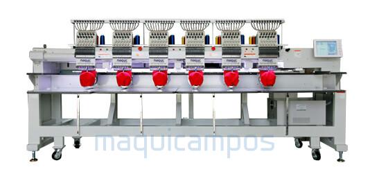 Maquic by Ricoma CHT2-1206 Máquina de Bordar Industrial de 6 Cabezas (12 Agulhas)