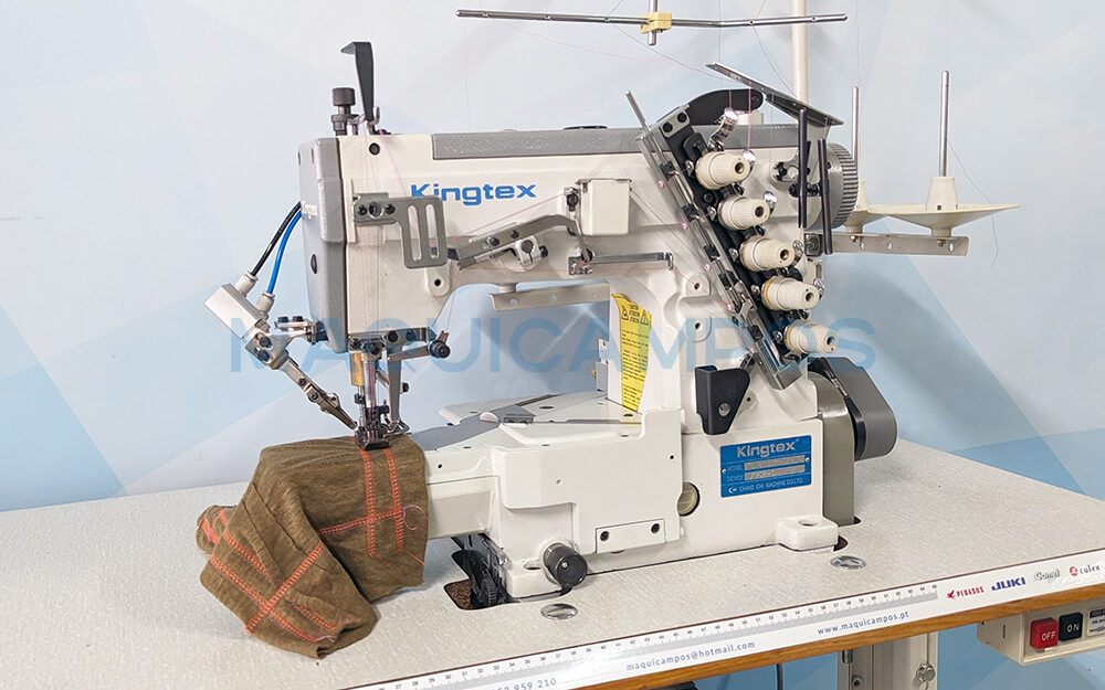 Kingtex CT6500-0-56M Máquina de Costura de Recobrir (3 Agulhas)