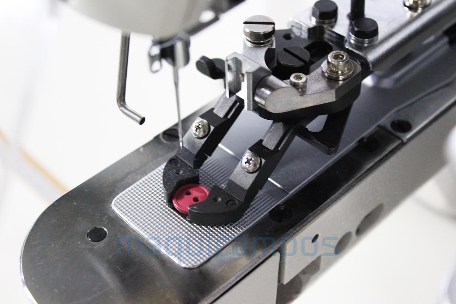 Juki LK1903B-SS + Loiva ST-12 Button Sewing Machine with Automatic Feeder