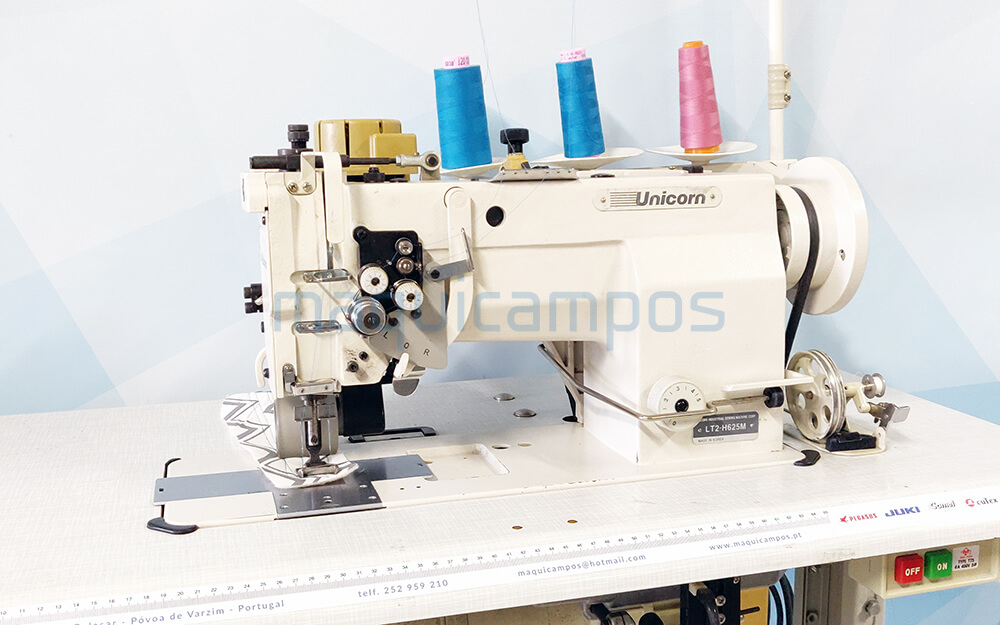 Unicorn LT2-H625M Double Needle Lockstitch Sewing Machine with Puller Racing PL