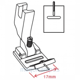 MKP438K<br>Presser Foot with Center Guide for Open Seam<br>Zig-Zag