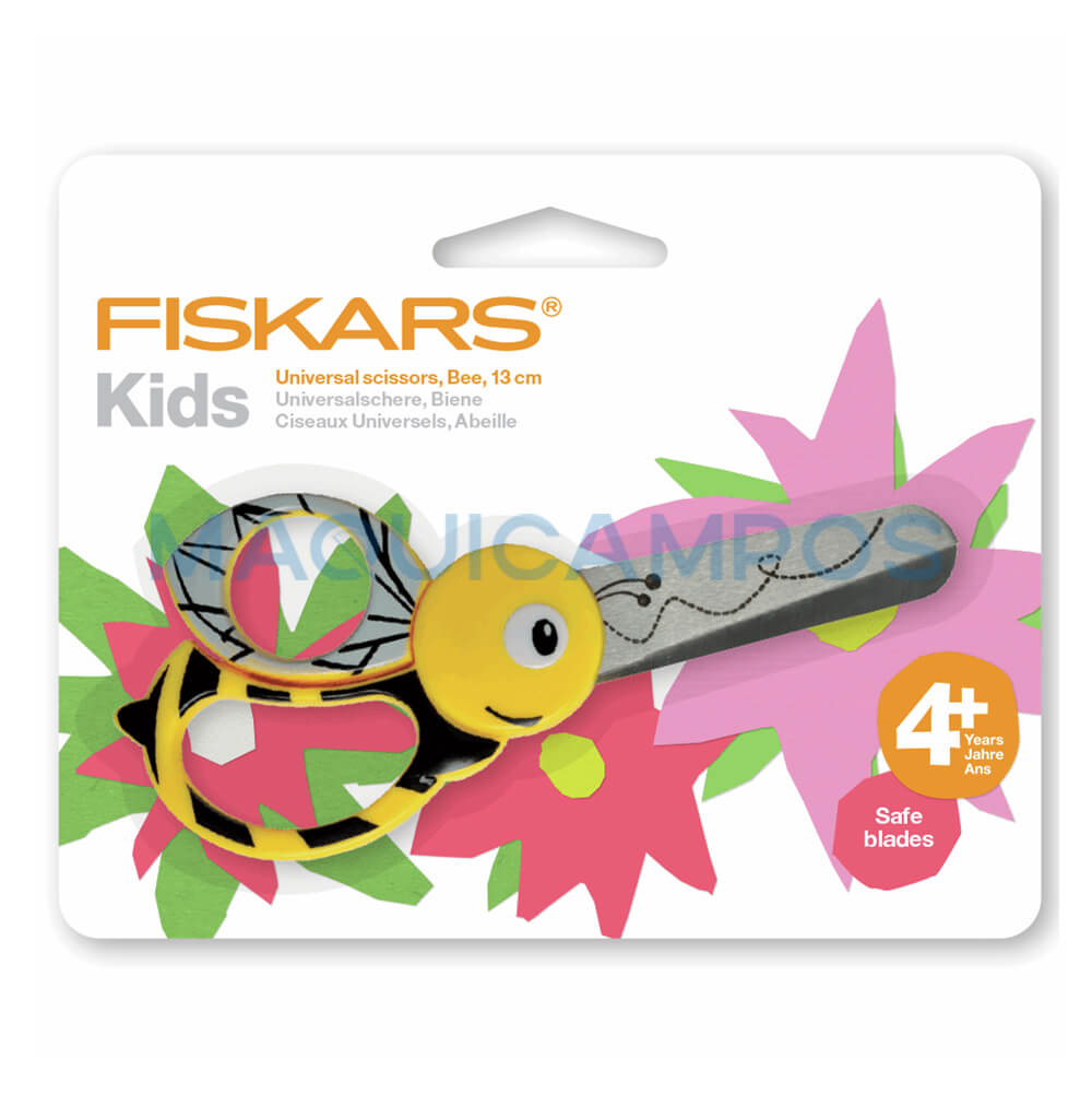 Fiskars 1003747 Kids Universal Scissor 13cm (Bee)