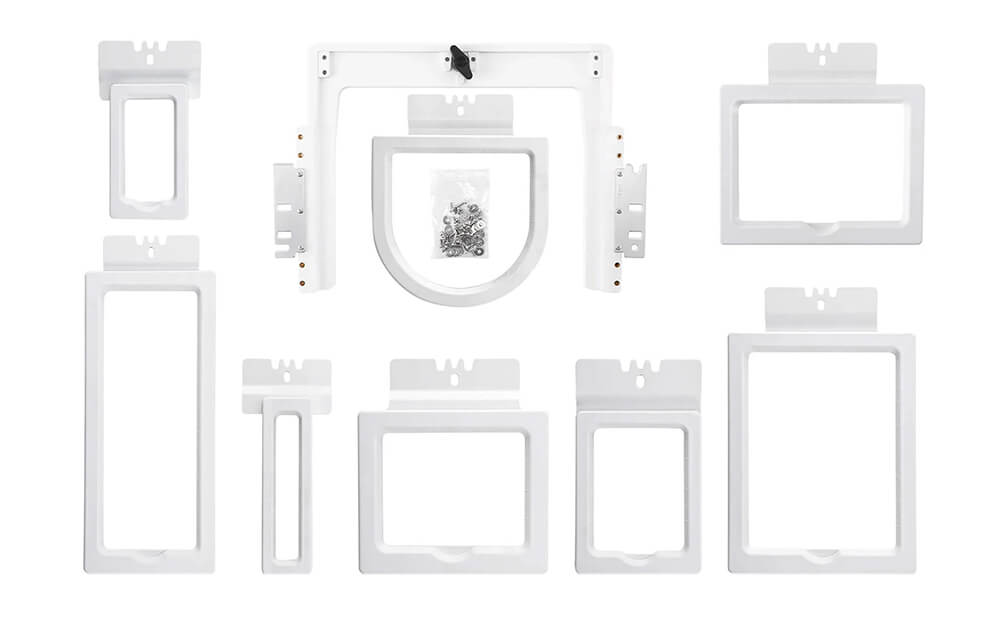 Kit 8 em 1 Bastidores Magn&eacute;ticos Bordar Fast Magna Hoop