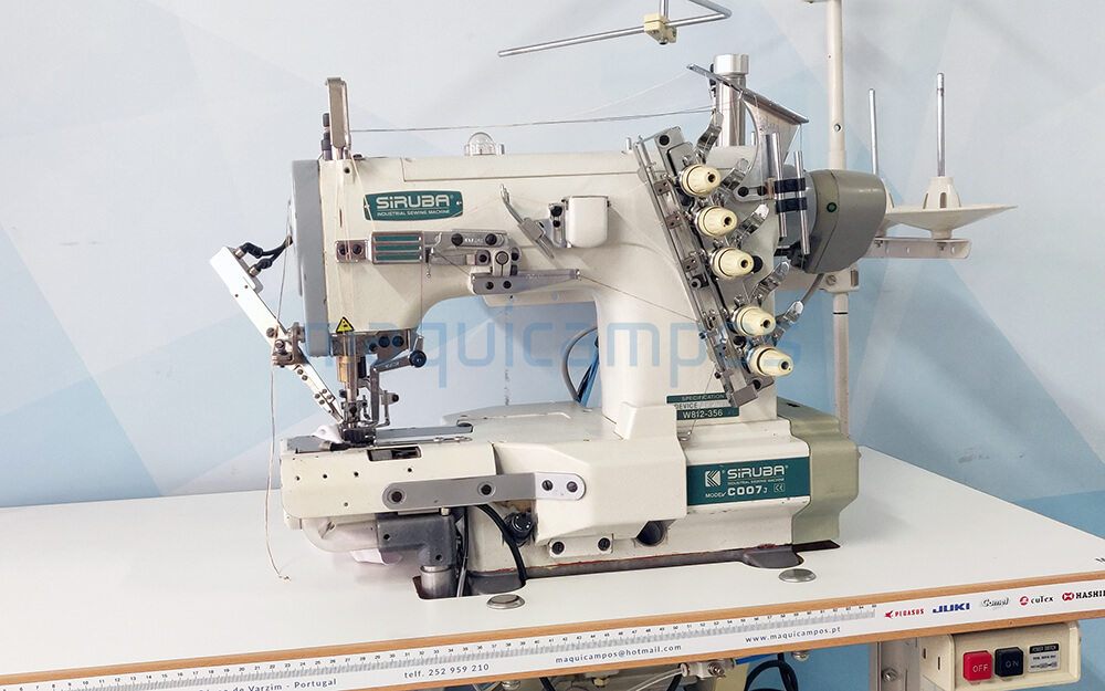 Siruba C007J Máquina de Costura de Recobrir com Corte de Linha (3 Agulhas)