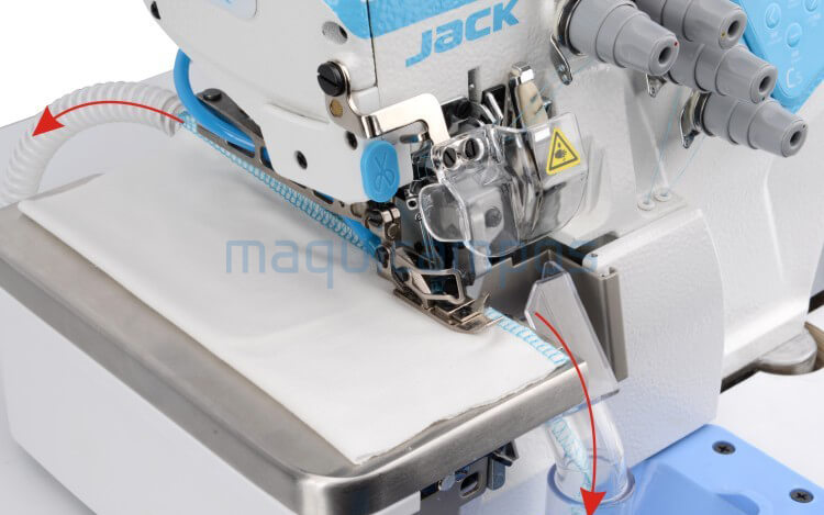 Jack C5S-4-M03/333/KS Máquina de Costura Corte e Cose Pneumática (4 Fios)