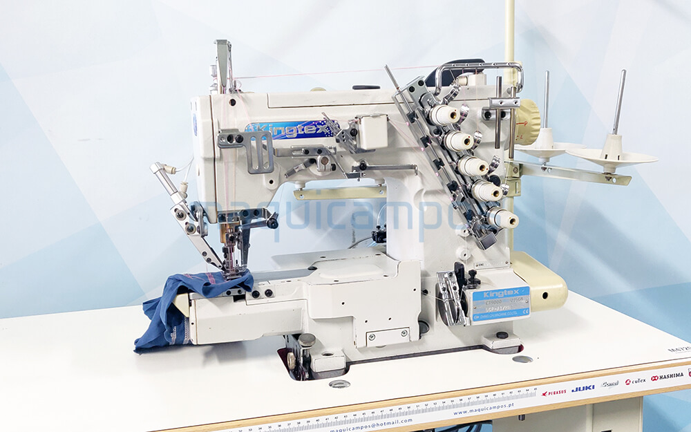 Kingtex CT9000-0356M Interlock Sewing Machine (3 Needles) with Thread Trimmer