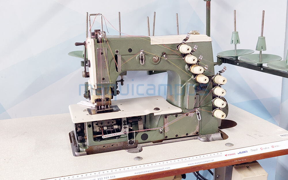Kansai Special DFB-1404PMD Máquina de Costura de Cintos para Elástico de 4 Agulhas