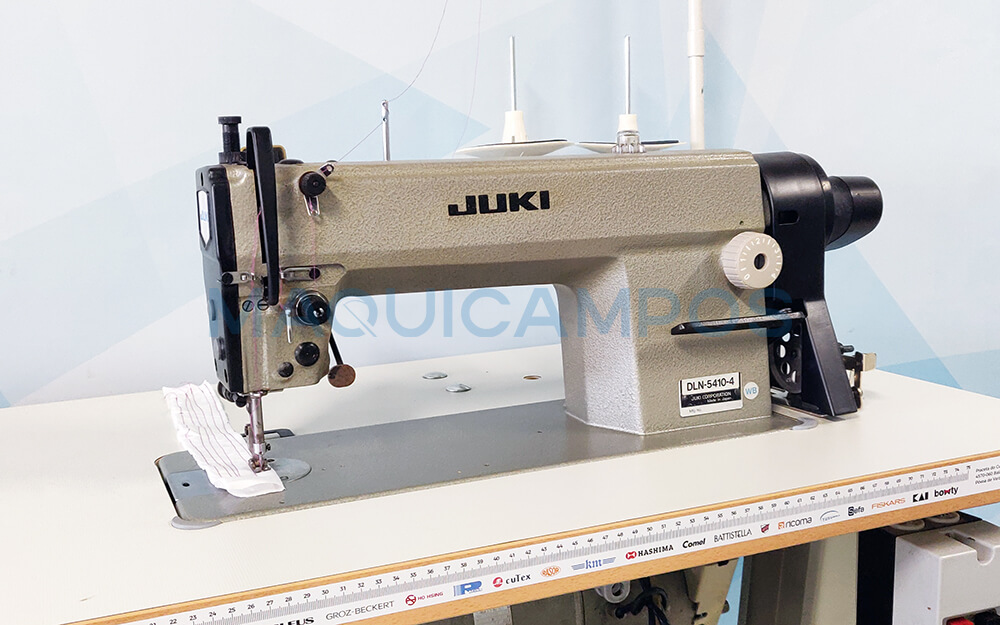 Juki DLN-5410-4 Needle-feed Lockstitch Sewing Machine de Duplo Arrasto