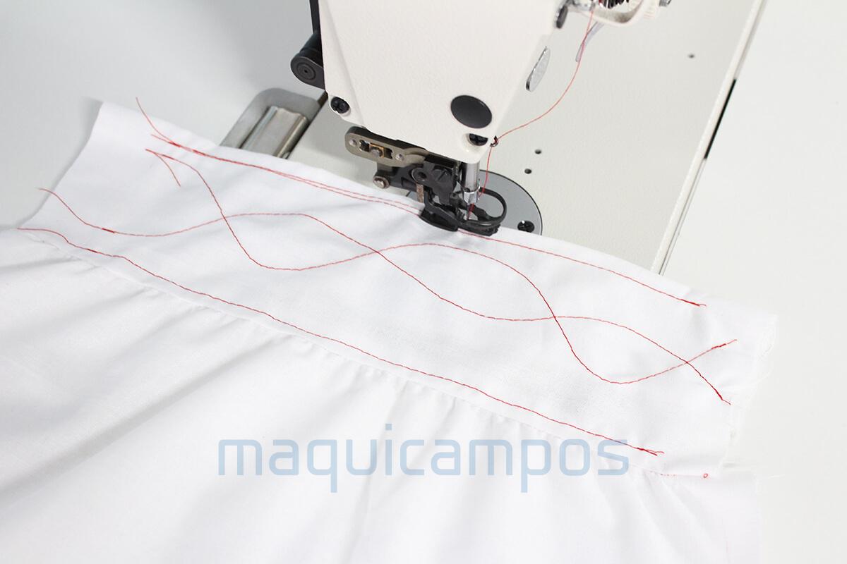 Juki DLU-5490N-7 Máquina de Pespunte y Franzir Triple Arrastre por Prensatelas