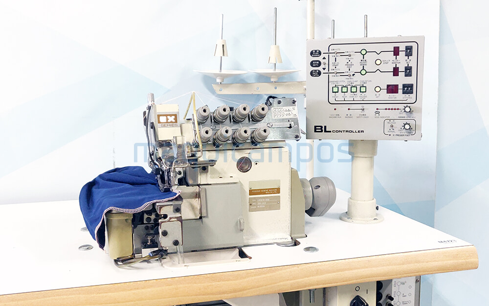 Pegasus EX5214-83B + BL520A Overlock Sewing Machine with Automatic Backlatcher
