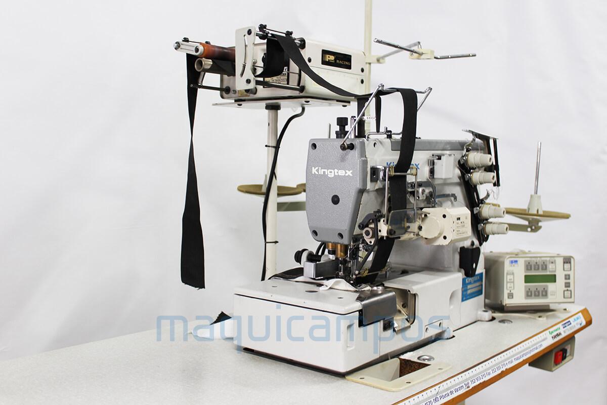 Kingtex FT6229-0-40M Máquina de Costura de Recobrir Elástico com Alimentador Eletrónico