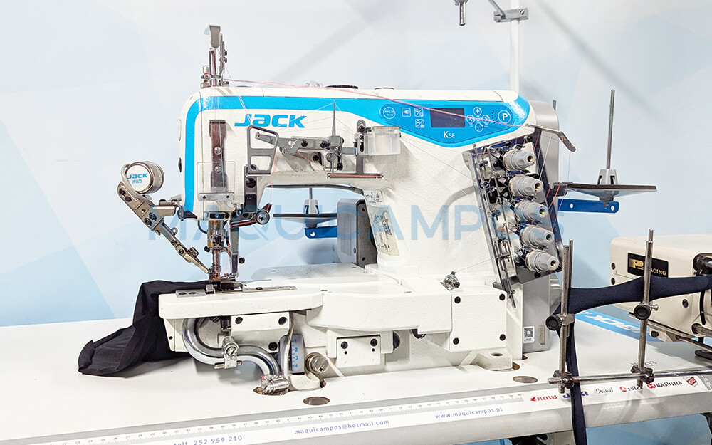 Jack K5E-UT-35ACX356 Interlock Sewing Machine for Hemming with Racing TFS-25