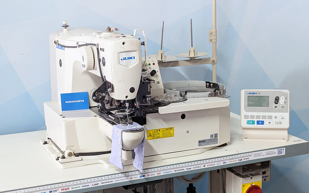 Juki LK-1903B-SS + BR35 Button Sewing Machine with Feeder