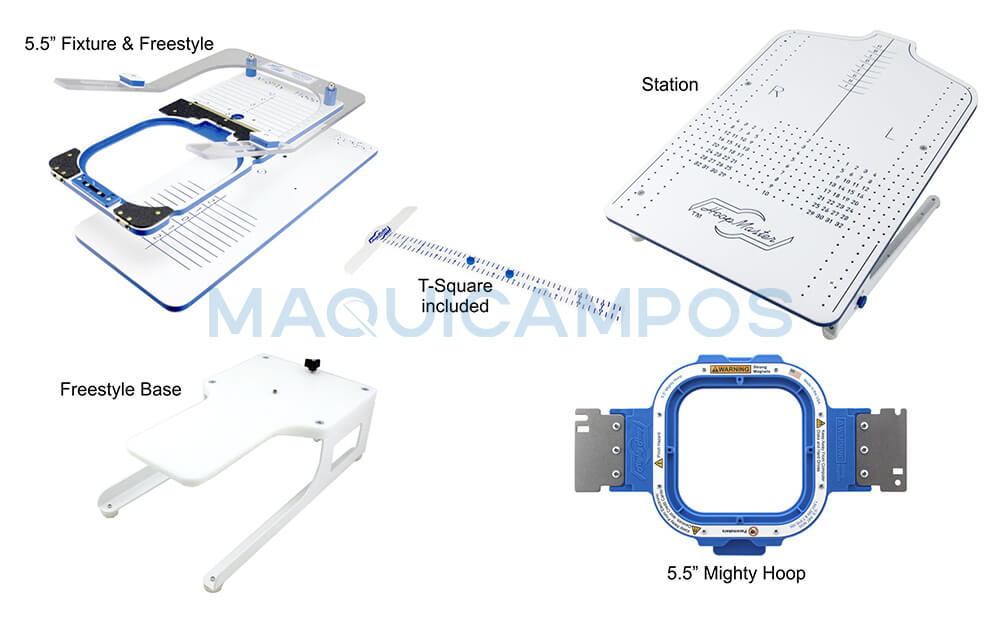 Kit Bordar Magnético 5.5'' para Happy Japan Mighty Hoop MH-HP360-55-KIT