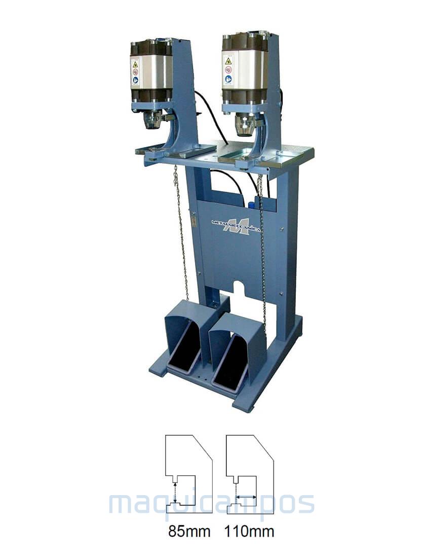 METALMECCANICA MT20 Two-Head Pneumatic Snap Press Machine