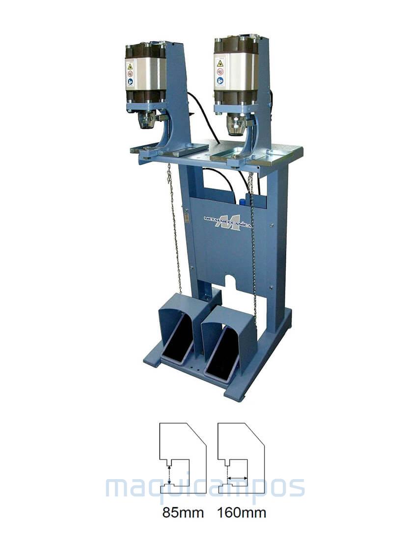 METALMECCANICA MT20/SL Two-Head Pneumatic Snap Press Machine