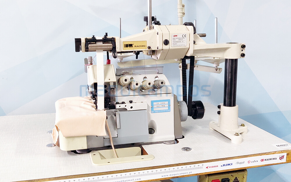 Kingtex SH7004 Máquina de Costura Corte e Cose com Puller de Elástico