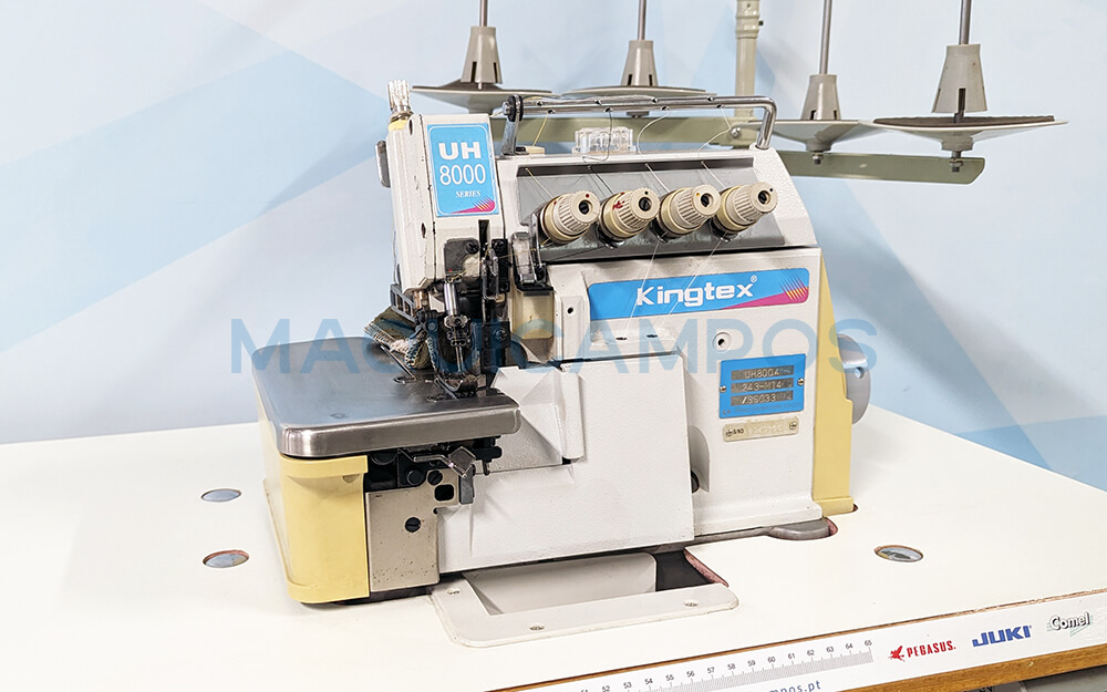Kingtex UH8004 Máquina de Costura Corte e Cose (2 Agulhas)