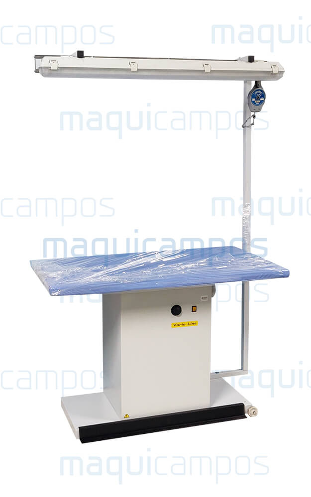 Simac VARIOLINE M/R Rectangular Ironing Table with Suction, Iron Suspension and Lighting