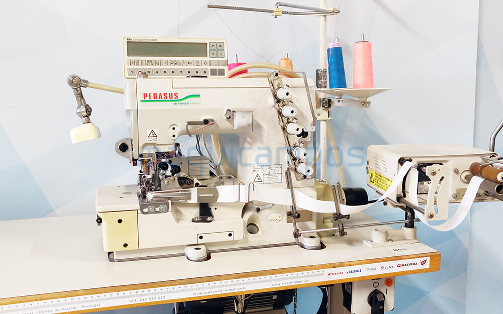 Pegasus W1562-02G Collarett Sewing Machine with Lateral Feeder (3 Needles)