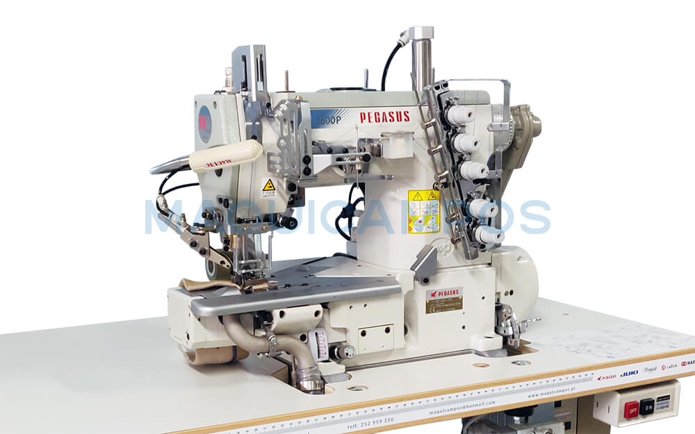 Pegasus W3664P-35BX356CS/UT4M/D332 + Maxti MK-PL Hemming Sewing Machine (Cylinder Bed) with Electronic Puller