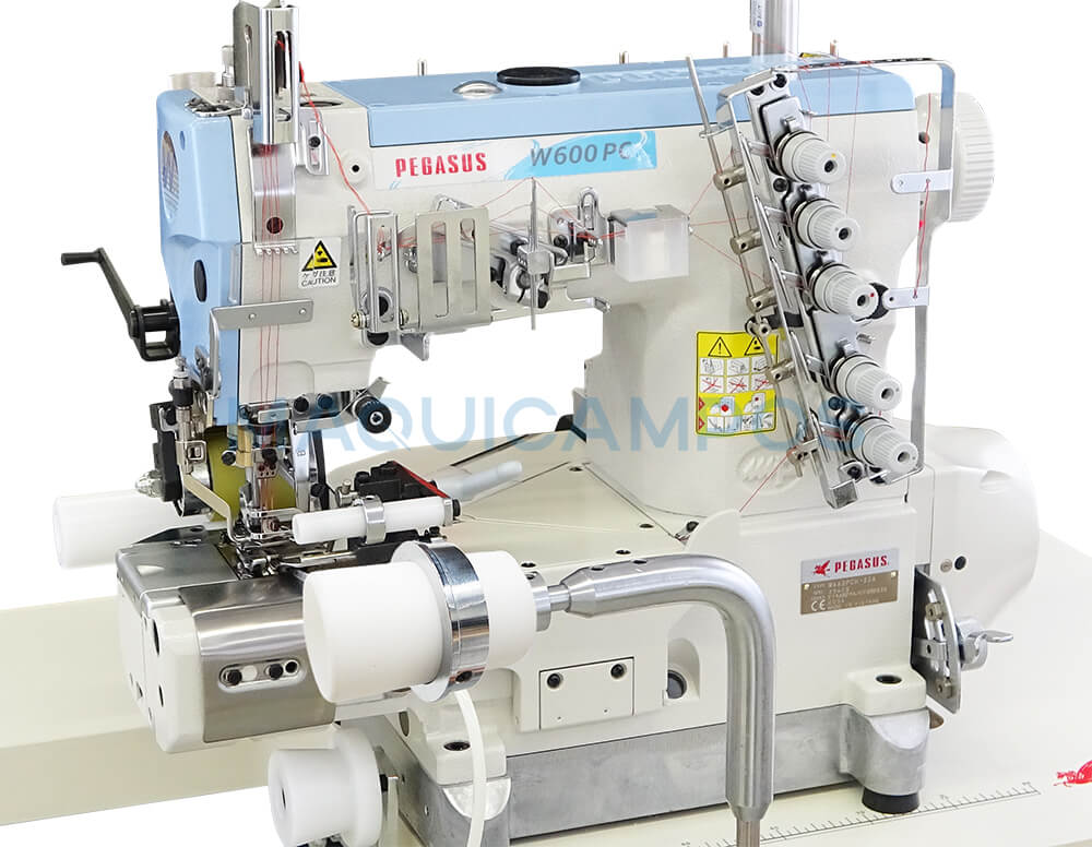 Pegasus W662PCH-33AX356CS/FT9A/RP9A/UT3R/D332 Interlock Sewing Machine for Attaching Flat Knit Elastic Tubular Articles