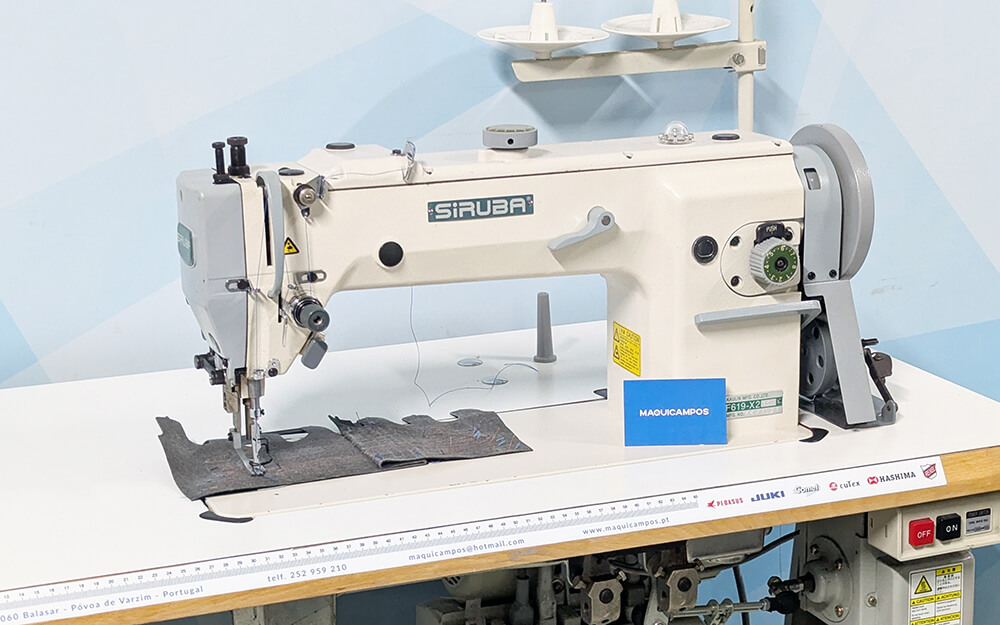 Siruba YF619-X210 Máquina de Costura Ponto Corrido de Triplo Arrasto
