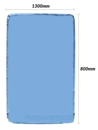 Tecido Azul para Mesa Retangular Industrial<br>1300*800mm