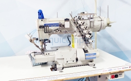 Kingtex CTD9000<br>Máquina de Costura de Recobrir (3 Agulhas) com Corte de Linha e Levantamento do Calcador