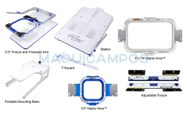 Magnetic Embroidery Kit 5.5'' with 8x13'' Frame and Adjustable Fixture for Happy Japan<br>Mighty Hoop<br>MHK-HP360-55-HP520-813